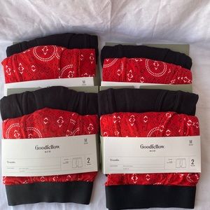 4 Packs Men’s Trunk Underwear Goodfellow Trunks Size M